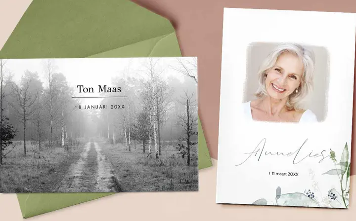 669796f9773b69034156d407 Rouwkaarten vormgegeven en gedrukt door onze uitvaartverzorgers in Almere - Noach Uitvaartzorg